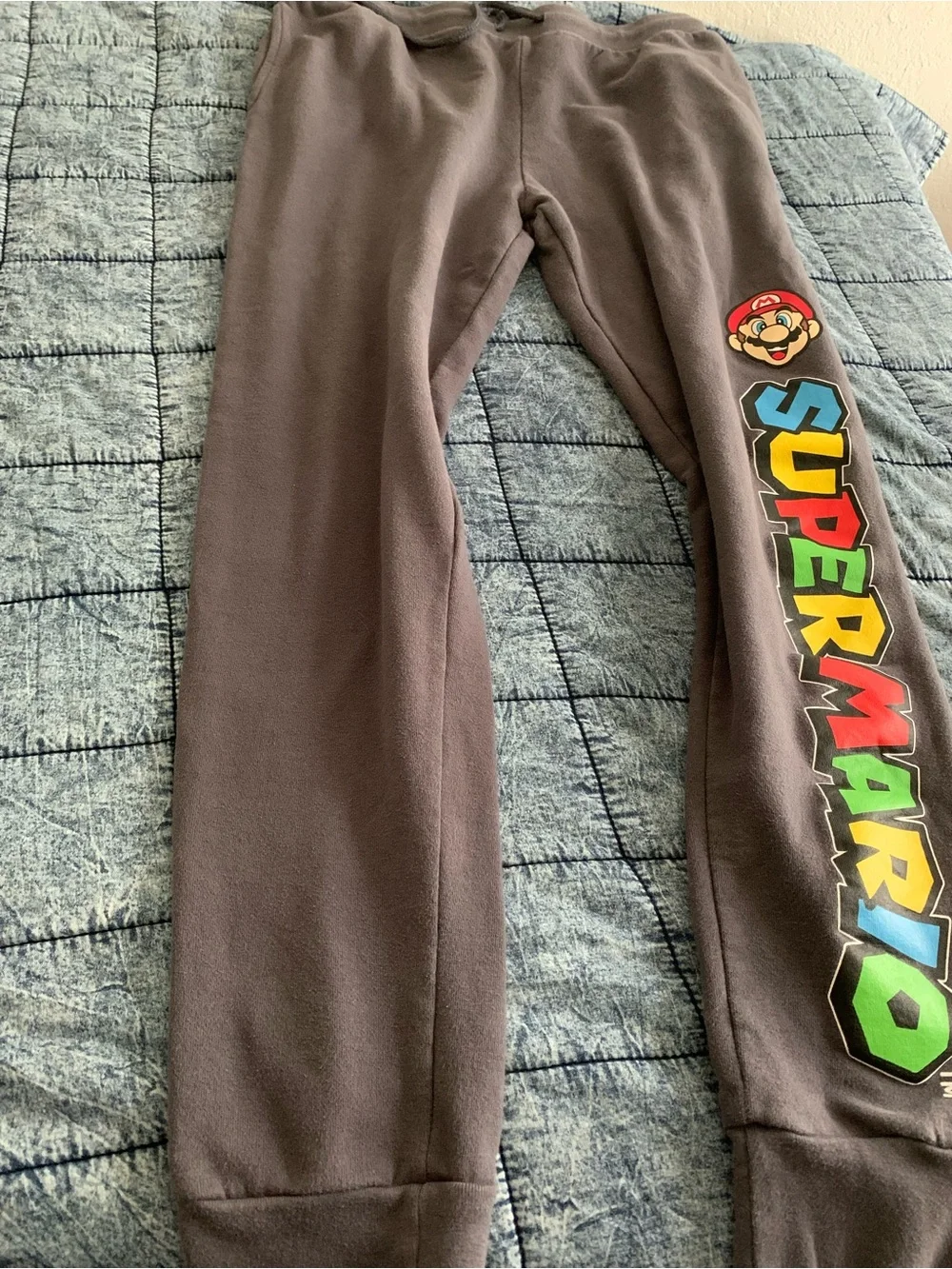 Bioworld Adjustable Black Baseball Cap brand new with new Mario medium sweats - Picture 3 of 6